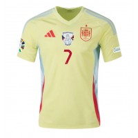Fotbalové Dres Španělsko Alvaro Morata #7 Venkovní ME 2024 Krátký Rukáv